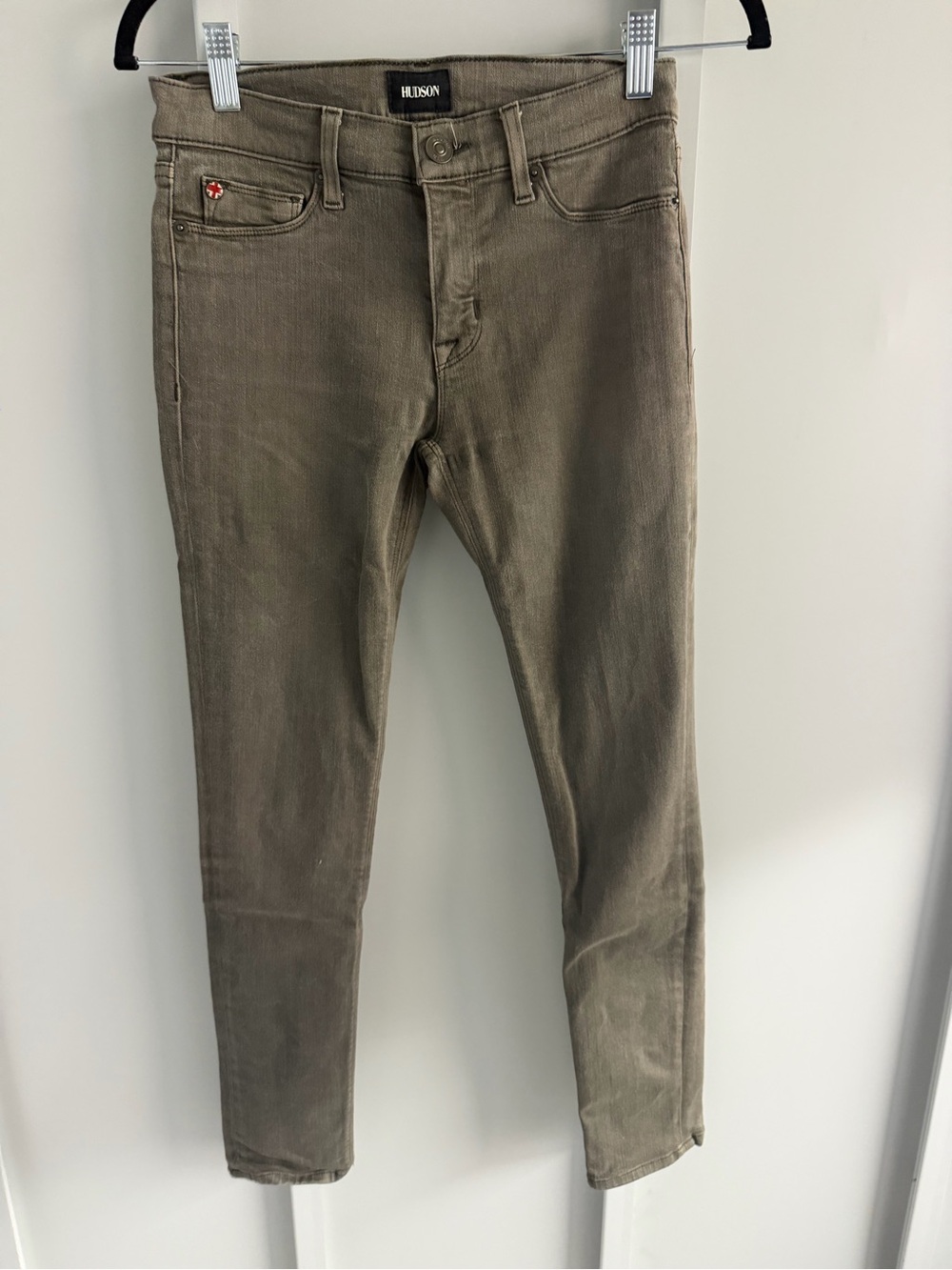 Hudson Skinny Leg Jeans - Gray Stretch Denim - Size 25
